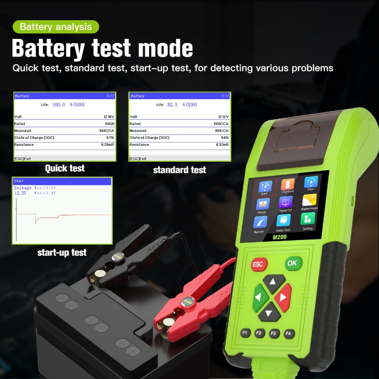 JDiag M200 8V-30V OBD Motorcycles Diagnostic Instrument with Data Printing, Full Version, M200 Full Version