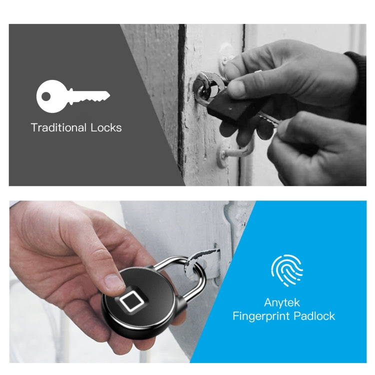 P22 Intelligent Waterproof Anti-theft Fingerprint Security Door Padlock