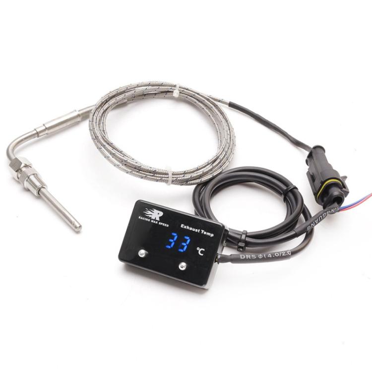 CNSPEED Car Tail Gas Digital Display Thermometer with Sensor P-ETM-01, Car Tail Gas Digital Display Thermometer