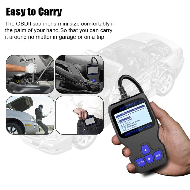 AUTOPHIX OM123 Car Portable OBD2 Scanner Car Diagnostic Tool OBD 2 Automotive Scanner EOBD Code Reader, OM123 (Orange)