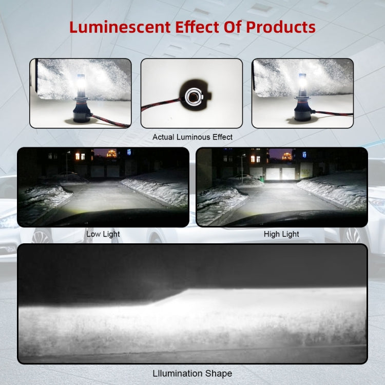 2 PCS S2 9005 / HB3 / H10 DC9-36V / 25W / 6000K / 2500LM IP68 Car LED Headlight Lamps, 9005 / HB3 / H10