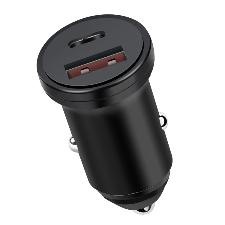 PD 20W USB-C / Type-C QC 3.0 USB Interface Fast Charging Car Charger (Black)