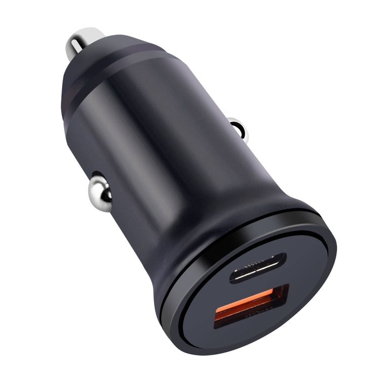 PD 20W USB-C / Type-C QC 3.0 USB Interface Fast Charging Car Charger (Black)