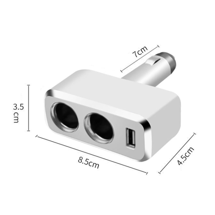 SHUNWEI SD-1909 80W 0.8A Car 2 in 1 USB Charger 90 Degree Free Rotation Cigarette Lighter, SD-1909, SD-1909 (Black)