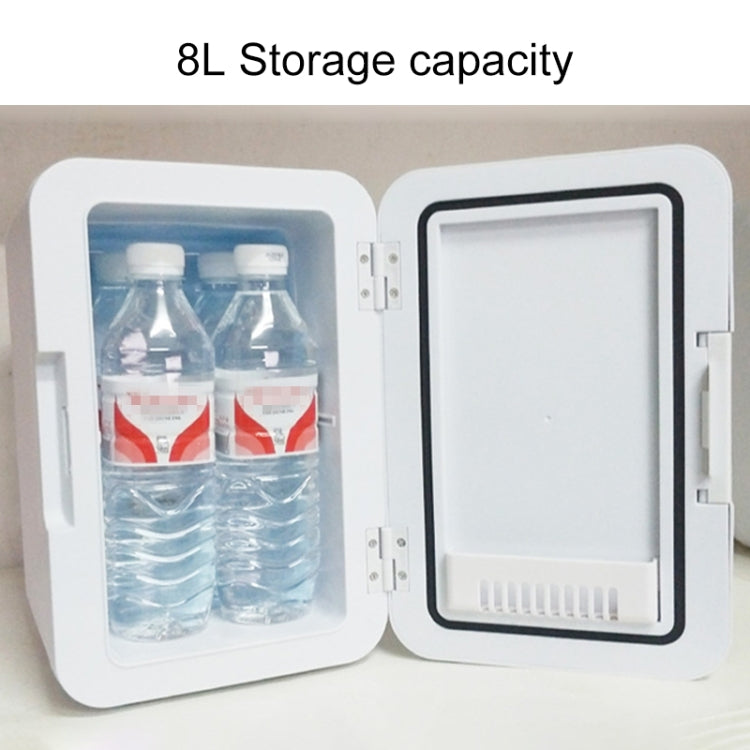 8L 37-48W Car / Home Mini Refrigerator, EU Plug, Blue, White, Pink