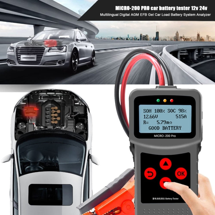 MICRO-200 PRO Car Battery Tester Battery Internal Resistance Life Analyzer, Asia Pacific Version, MICRO-200 PRO, Asia Pacific
