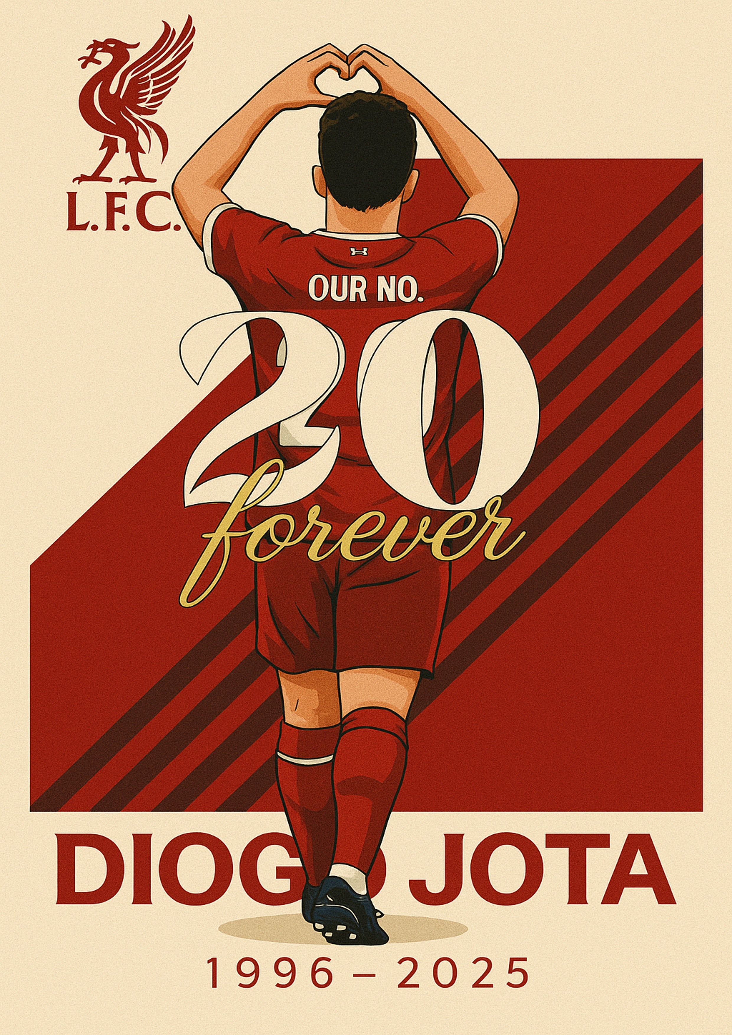 Diogo Jota Tribute Poster - Liverpool Inspired Print