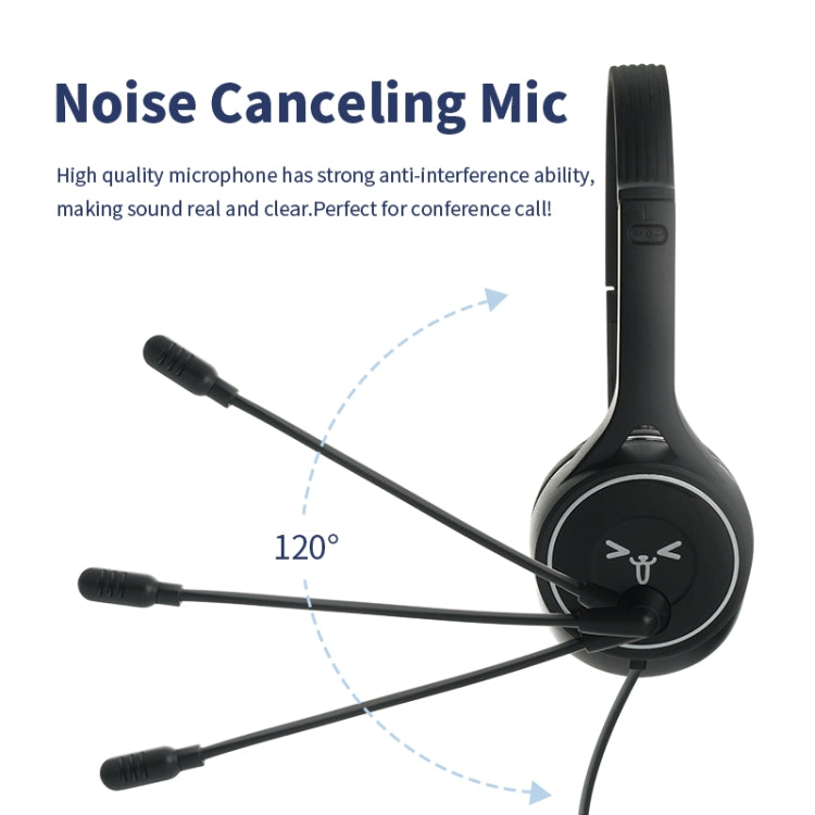 SOYTO SY-G30C Long Microphone Wired Noise Cancelling Ergonomic Gaming Headset, Interface:USB(Black)