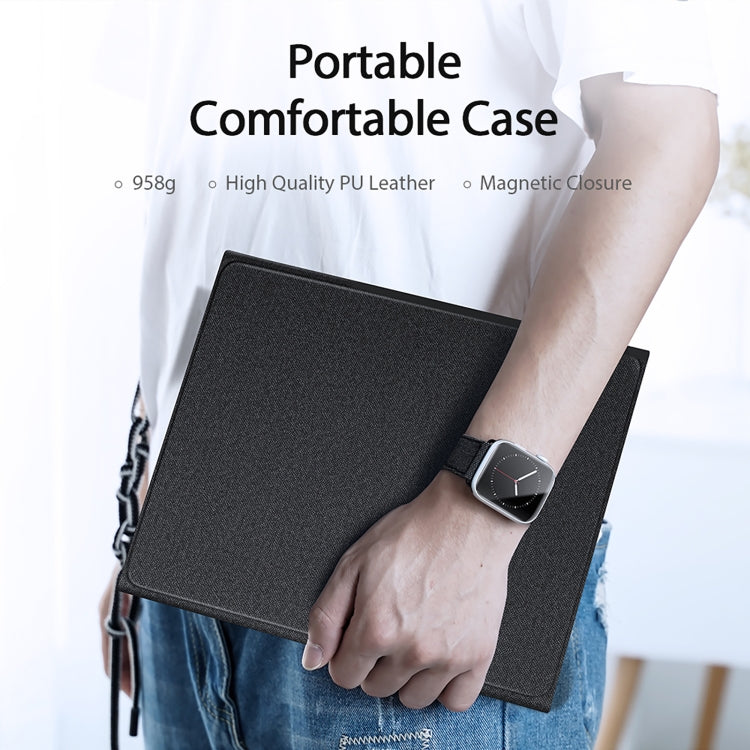For iPad 10th Gen 10.9 2022 DUX DUCIS TK Series Bluetooth Keyboard Leather Case with Touchpad & Smart Sleep Function(Black)