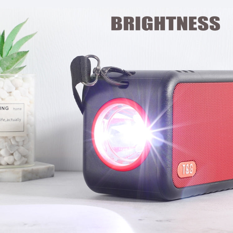 T&G TG637 Outdoor Portable Solar Power Wireless Bluetooth Speaker with FM / Flashlight / TF Card Slot(Blue)