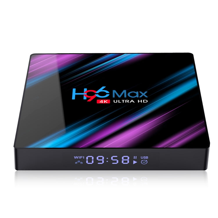 H96 Max-3318 4K Ultra HD Android TV Box with Remote Controller, Android 10.0, RK3318 Quad-Core 64bit Cortex-A53, 4GB+32GB, Support TF Card / USBx2 / AV / Ethernet, Plug Specification:UK Plug