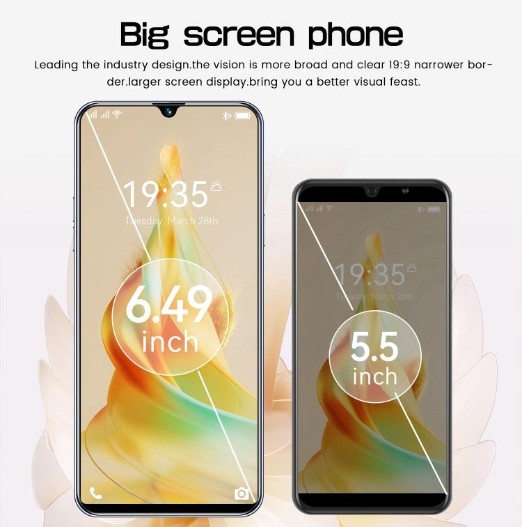 Reno9 Pro / B55, 6.49 inch Screen, Face Identification, Android 8.1 MTK6580A Quad Core, Network: 3G, OTG, Dual SIM, 2GB+16GB, i15 Pro Max / N85 1GB+16GB
