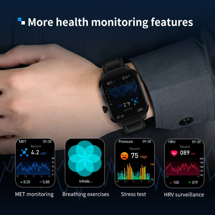 2.01 inch Milanese Steel Strap Bluetooth Call Smart Watch Support Heart Rate Monitoring / Non-invasive Blood Sugar, Milanese Steel Strap Gold