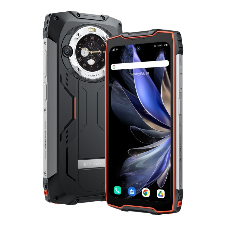 Blackview BV9300 Pro, 12GB+256GB, IP68/IP69K/MIL-STD-810H, 6.7 inch + 1.32 inch Android 13 MediaTek Helio G99 Octa Core, Network: 4G, NFC, OTG(Orange)