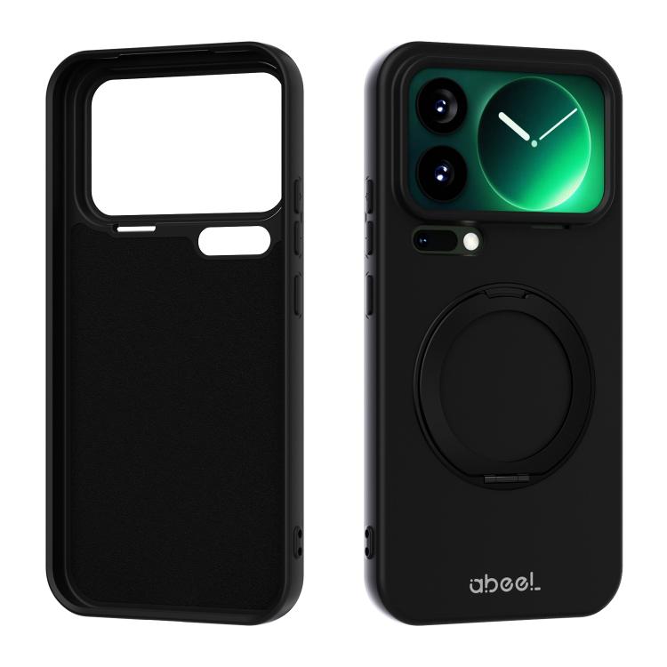 ABEEL Skin-friendly Feel Magnetic Liquid Silicone Phone Case with Holder, For Xiaomi 17 Ultra, For Xiaomi 17 Pro Max, For Xiaomi 17 Pro, For Xiaomi 17