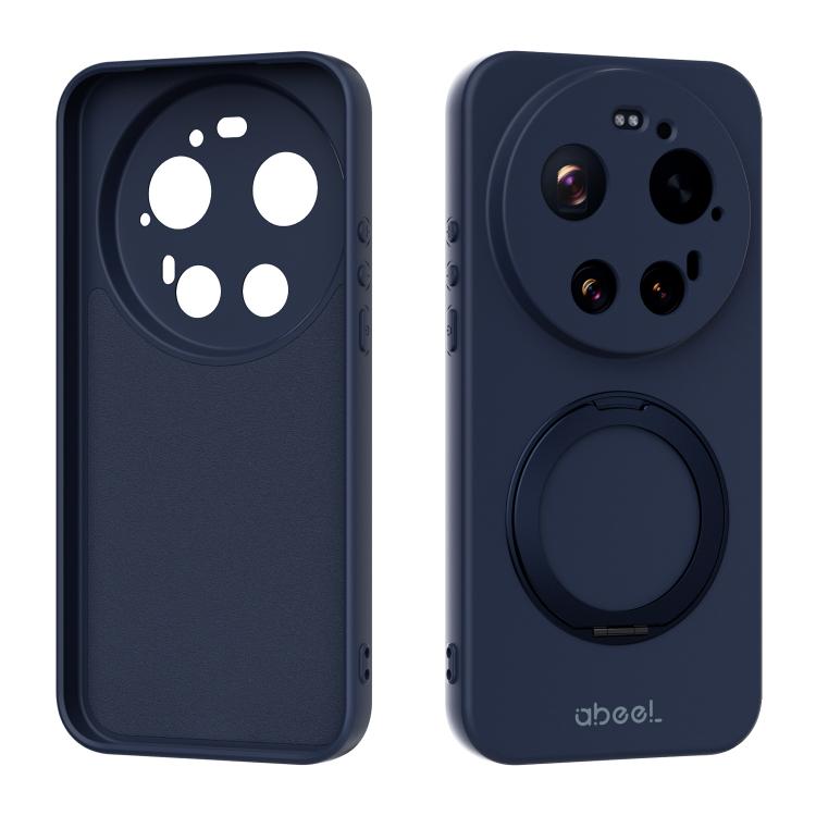ABEEL Skin-friendly Feel Magnetic Liquid Silicone Phone Case with Holder, For Xiaomi 17 Ultra, For Xiaomi 17 Pro Max, For Xiaomi 17 Pro, For Xiaomi 17