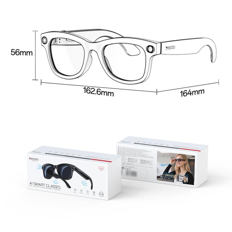 Yesido IO42 IP67 Waterproof Smart AI Glasses with HD Camera, Multi Language Support, Dual Mic Noise Cancellation, Ergonomic, IO42