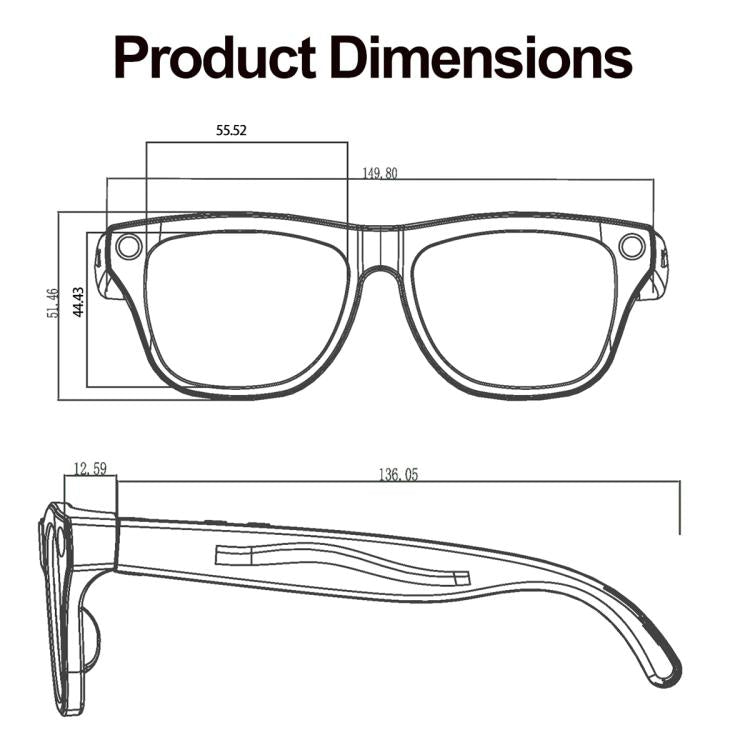 XK One Pro 1080P AI Shooting Smart Glasses