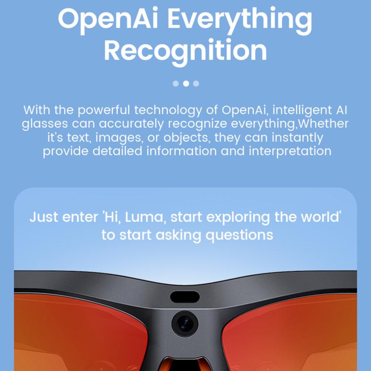 E08 13MP 1080P 30FPS AI Cycling Smart Glasses with Voice / Calling