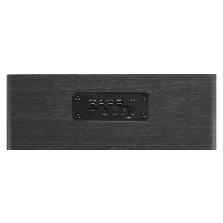 M5C Subwoofer Wooden Clock Bluetooth 4.2 Speaker, Support TF Card & 3.5mm AUX & FM Radio