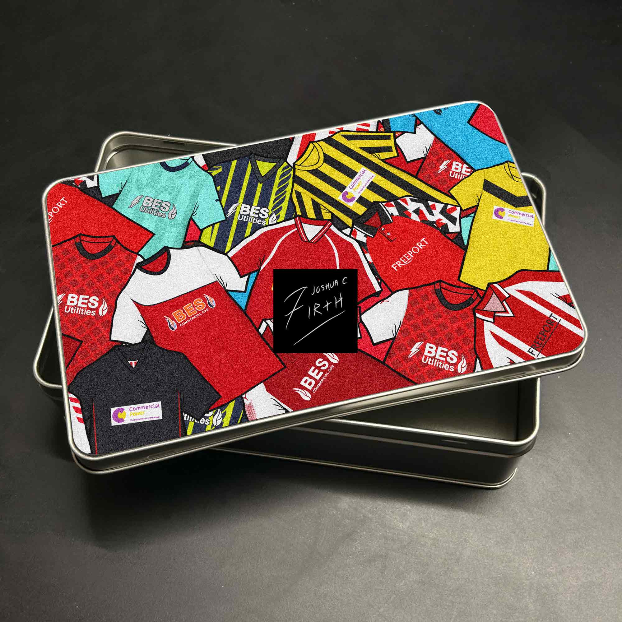 Fleetwood Inspired Football Retro Shirts Metal Sweets / Biscuit Tin