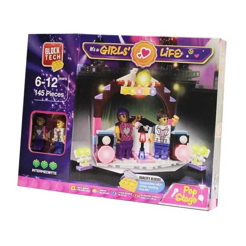 BLOCK TECK Girls pop stage Set of bricks 145 pcs. & 2 figures – Grafix