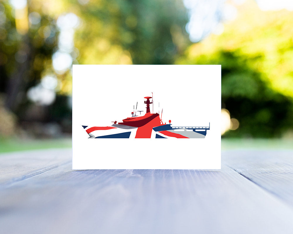 HMS Clyde Union Flag Greeting Card