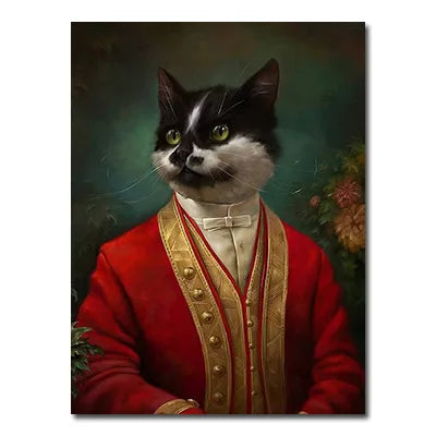 Retro Animal Portrait Wall Art Poster – Modern Nordic Home Décor