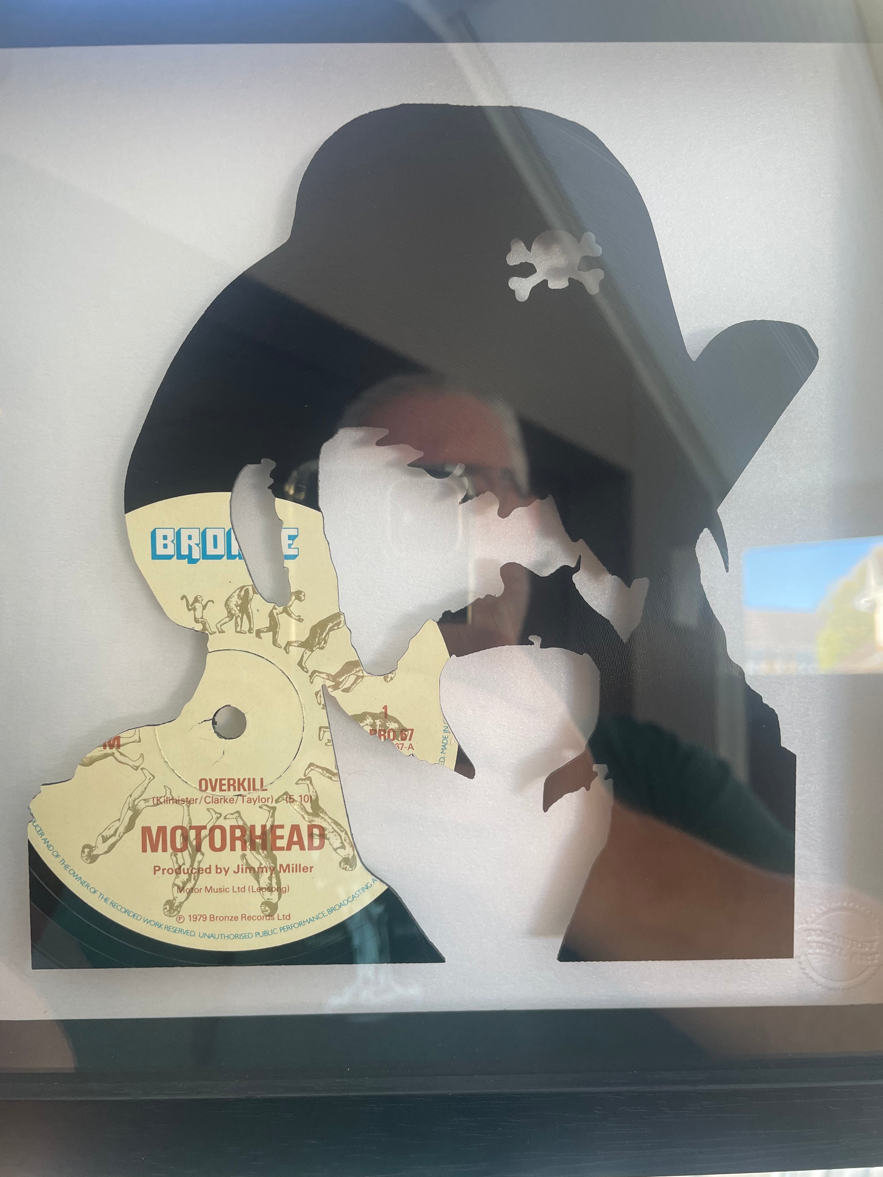 Lemmy from Motorhead - No Remorse - Vinyl Silhouette Record Art 1984