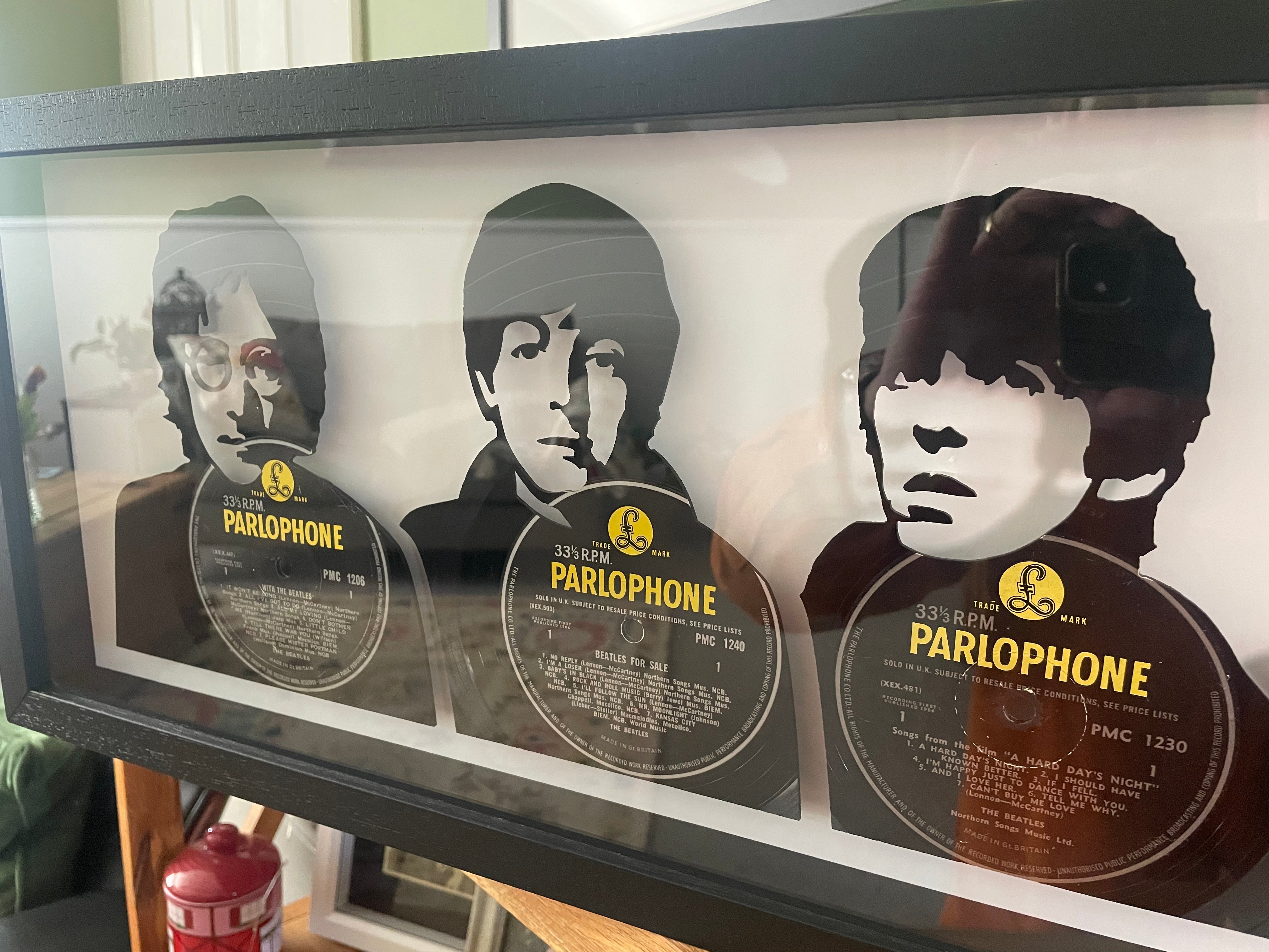 The Beatles LP x4 Vinyl Record Art Collection - Limited Edition