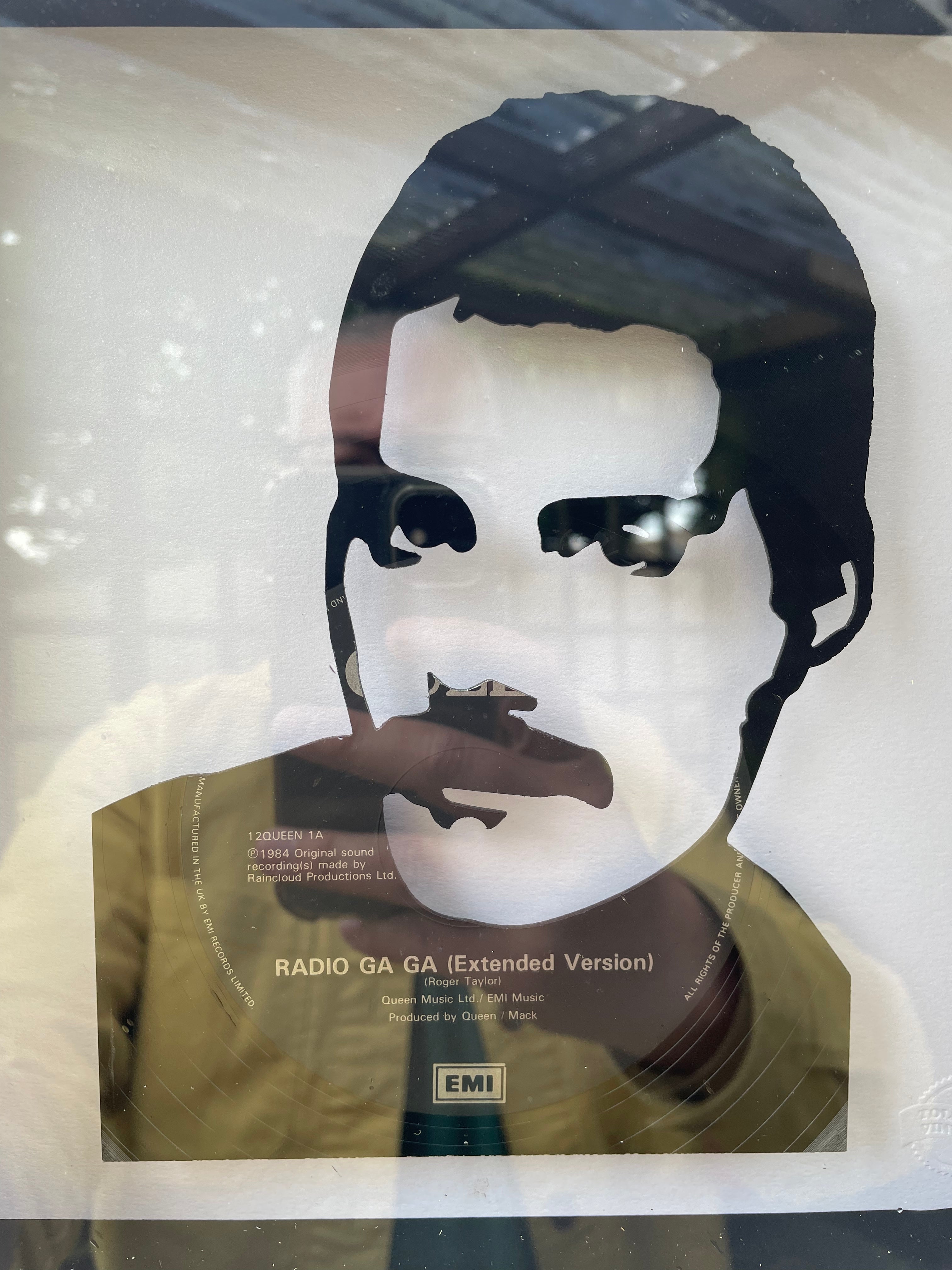 Freddie Mercury 'Radio Ga Ga' Queen Vinyl Record Art 1984