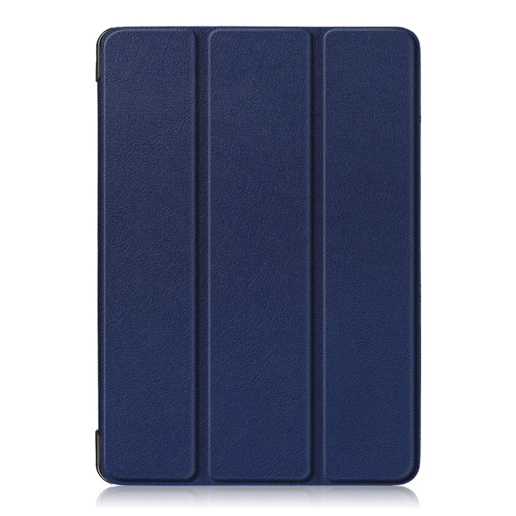 Custer Texture Horizontal Flip Leather Case for iPad Air 2019 10.5 inch, with Three-folding Holder & Sleep / Wake-up Function (Dark Blue)