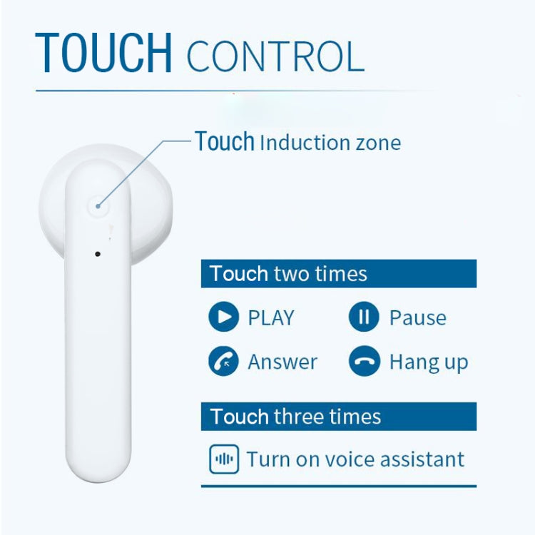 X26 TWS Bluetooth 5.0 Wireless Touch Bluetooth Earphone with Magnetic Attraction Charging Box, Support Voice Assistant & Call, Pink, Blue, White