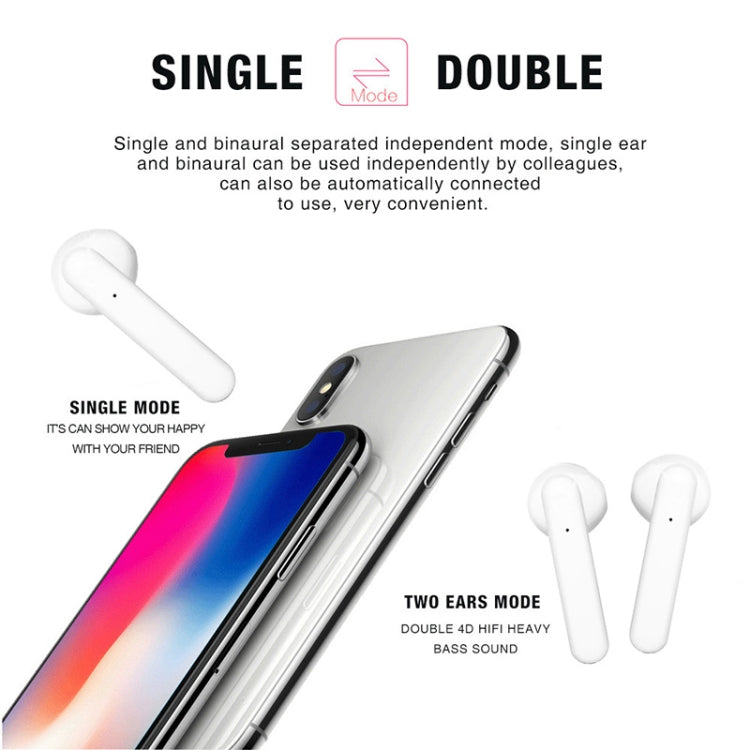 X26 TWS Bluetooth 5.0 Wireless Touch Bluetooth Earphone with Magnetic Attraction Charging Box, Support Voice Assistant & Call, Pink, Blue, White