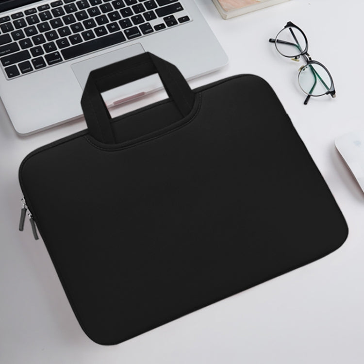 13.3 inch Portable Air Permeable Handheld Sleeve Bag for MacBook Air / Pro, Lenovo and other Laptops, Size: 34x25.5x2.5cm(Black)