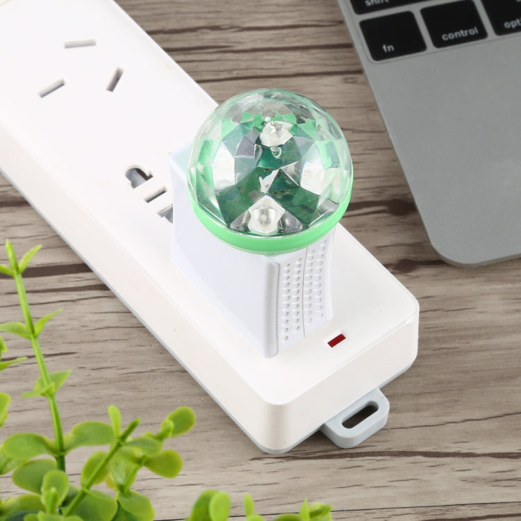 4W RGB Mini Magic Ball LED Stage Lamp with DC 5.5x2.5/2.1mm Female to USB Female Connector Cable