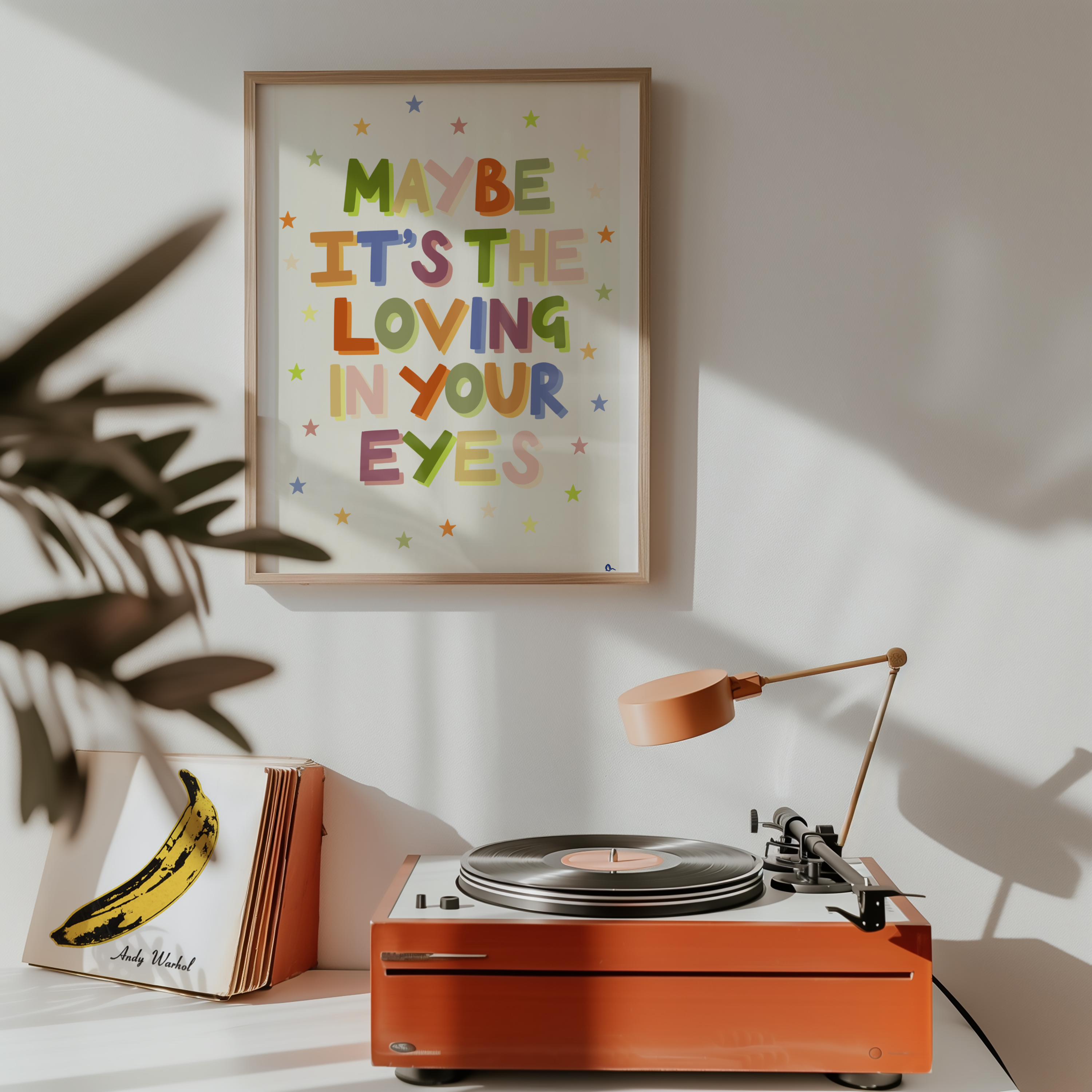 Loving In Your Eyes | Colourful Olivia Dean Quote Music Print Wall Art