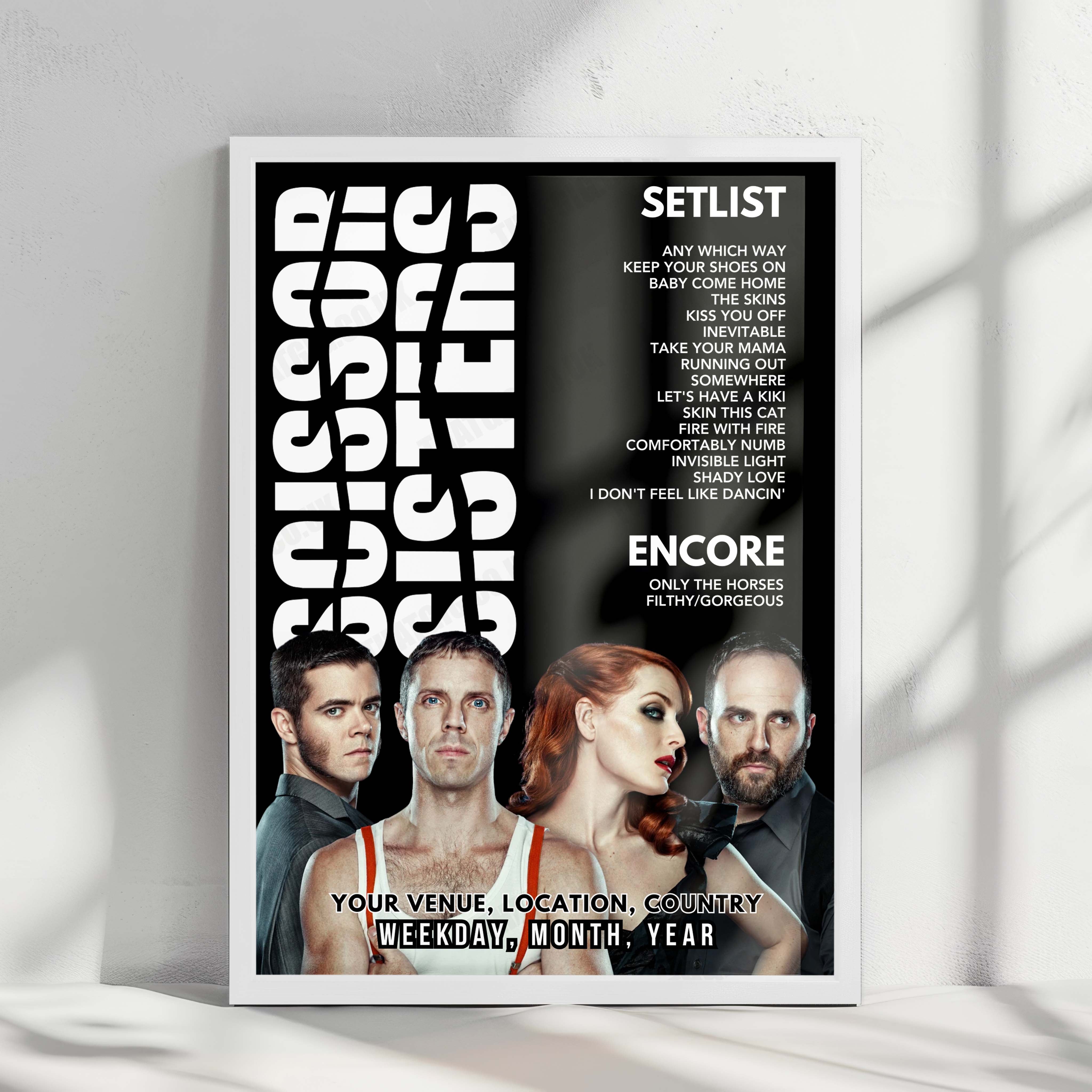Scissor Sisters Setlist Poster - Electric Bristol, Bristol - May 8th, 2025