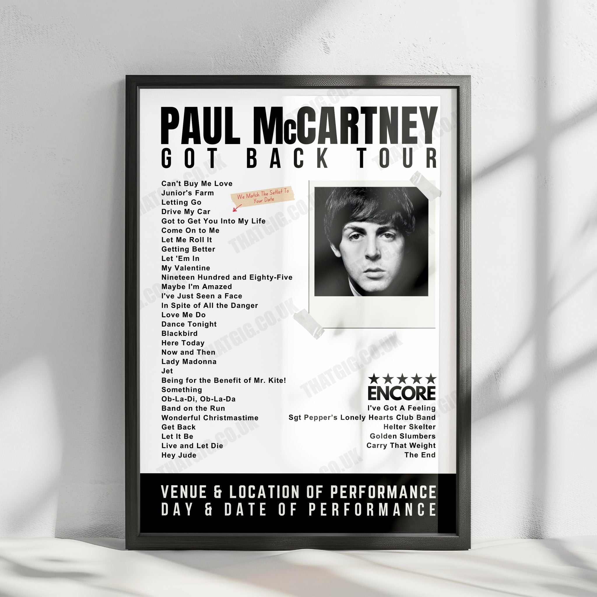 Paul McCartney Setlist Poster - Estadio BBVA - November 8th, 2024