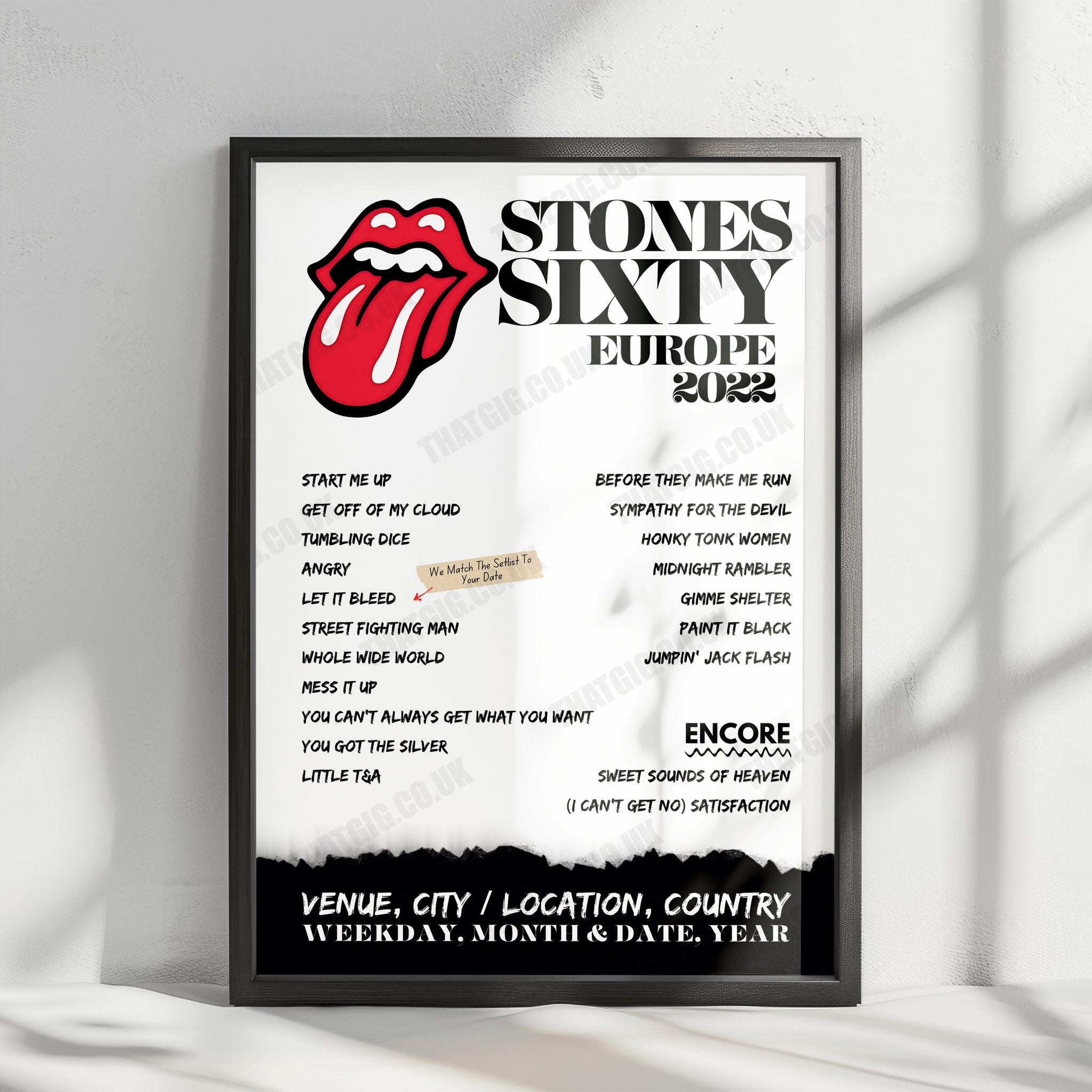 The Rolling Stones Poster - Friends Arena, Solna, Stockholm, Sweden - July 31st, 2022