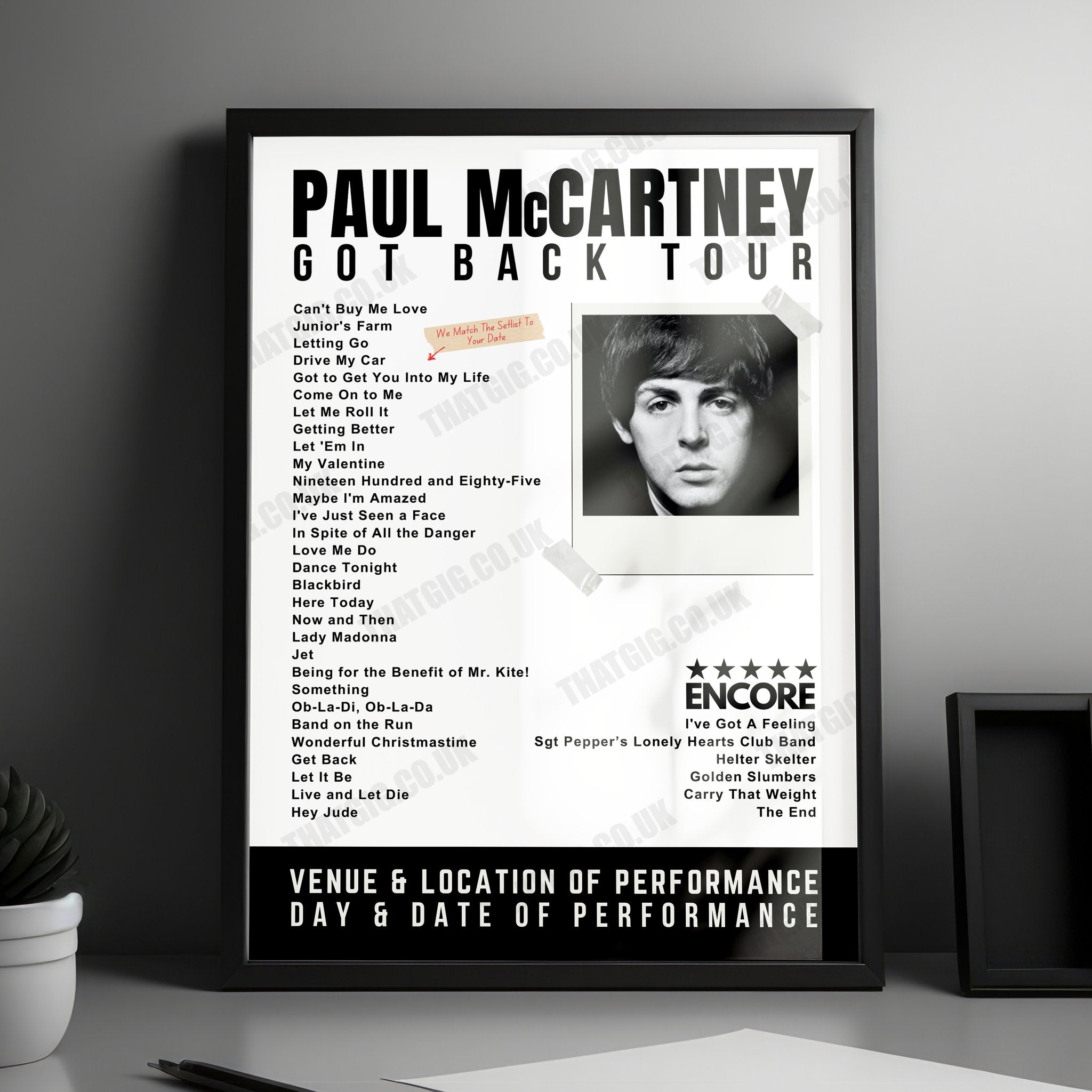 Paul McCartney Setlist Poster - Estadio GNP Seguros - November 14th, 2024