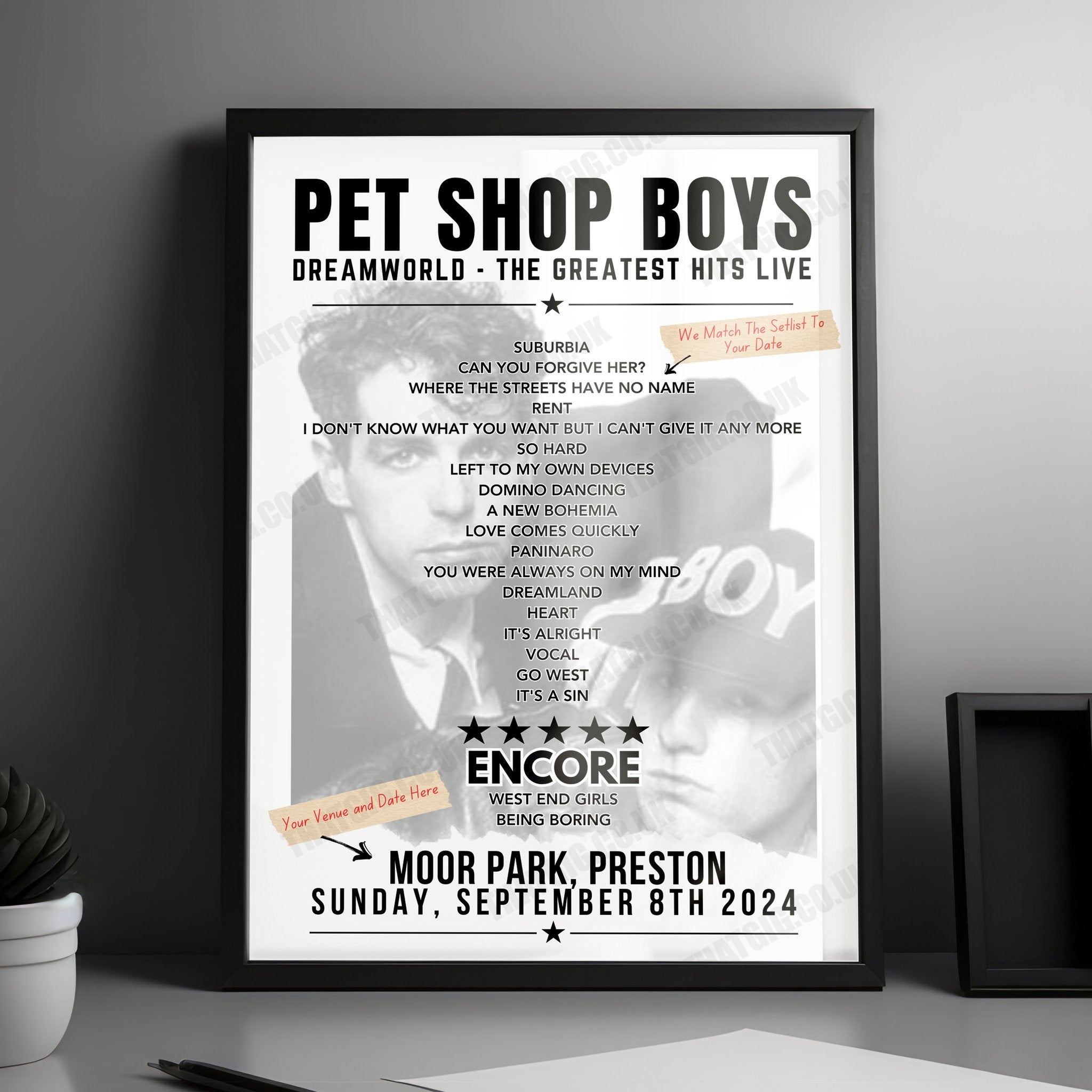 Pet Shop Boys Setlist Poster - First Direct Arena, Leeds - June 24th, 2023