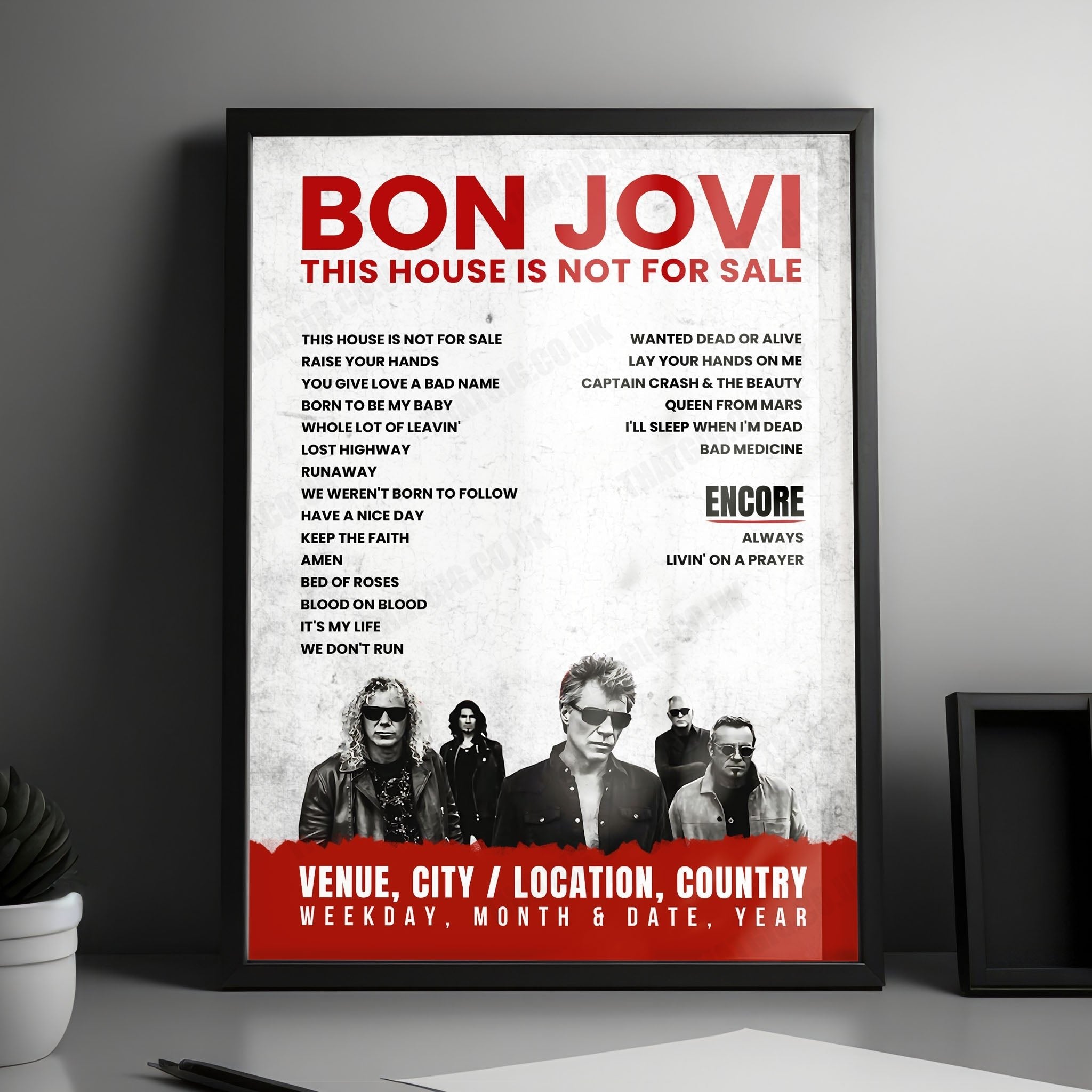 Bon Jovi Setlist Poster - Estádio Beira Rio, Porto Alegre - September 19th, 2017