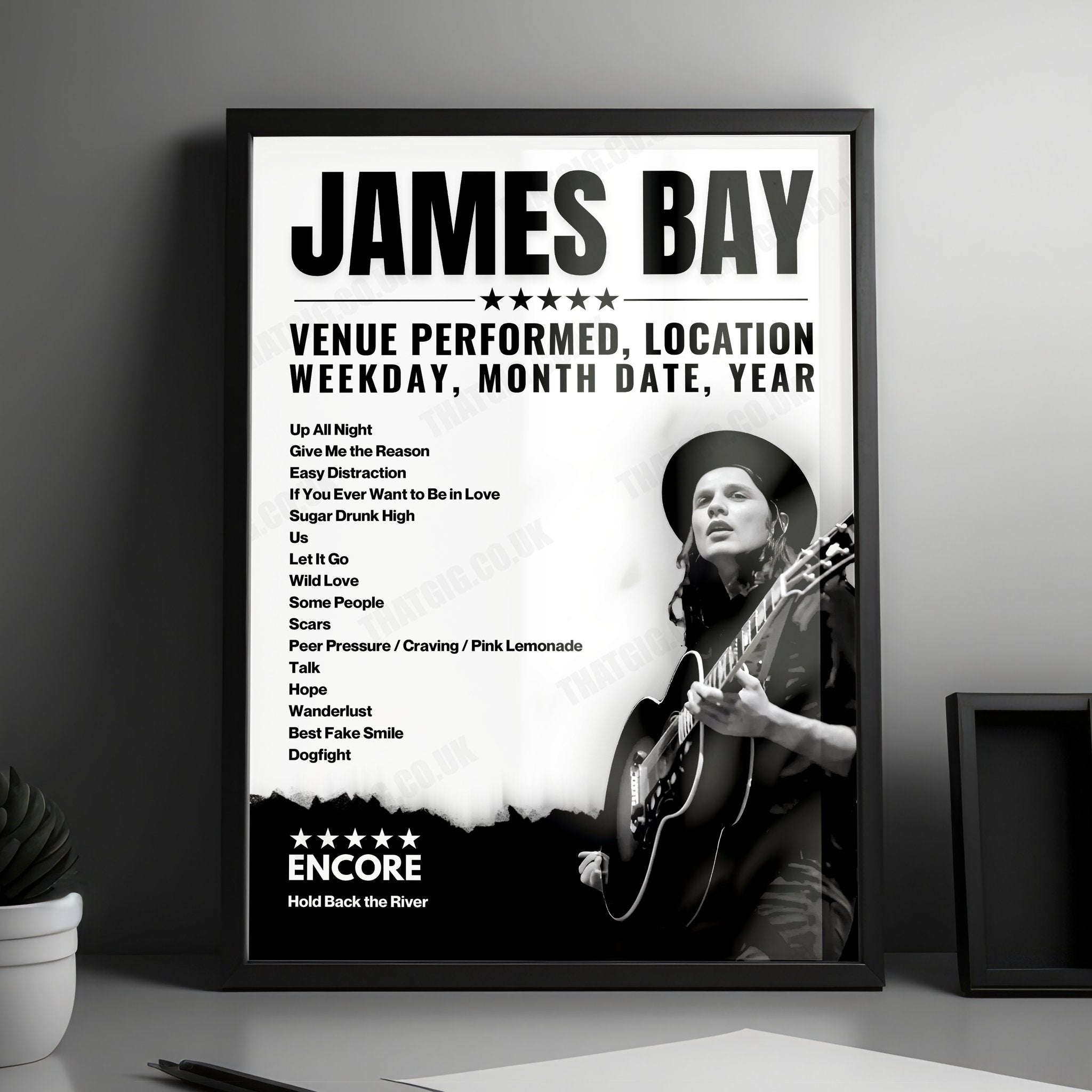 James Bay Setlist Poster - The Theatre of Living Arts, Philadelphia - September 9th, 2022
