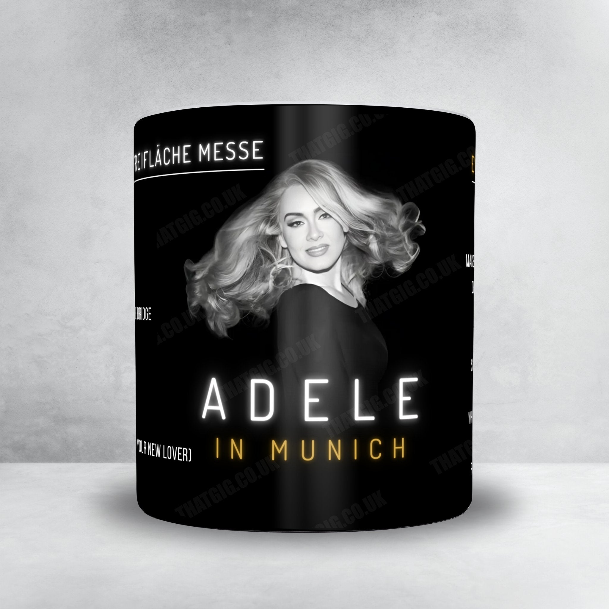 Adele Setlist Mug - Sonderfreifläche Messe, Munich - August 9th, 2024
