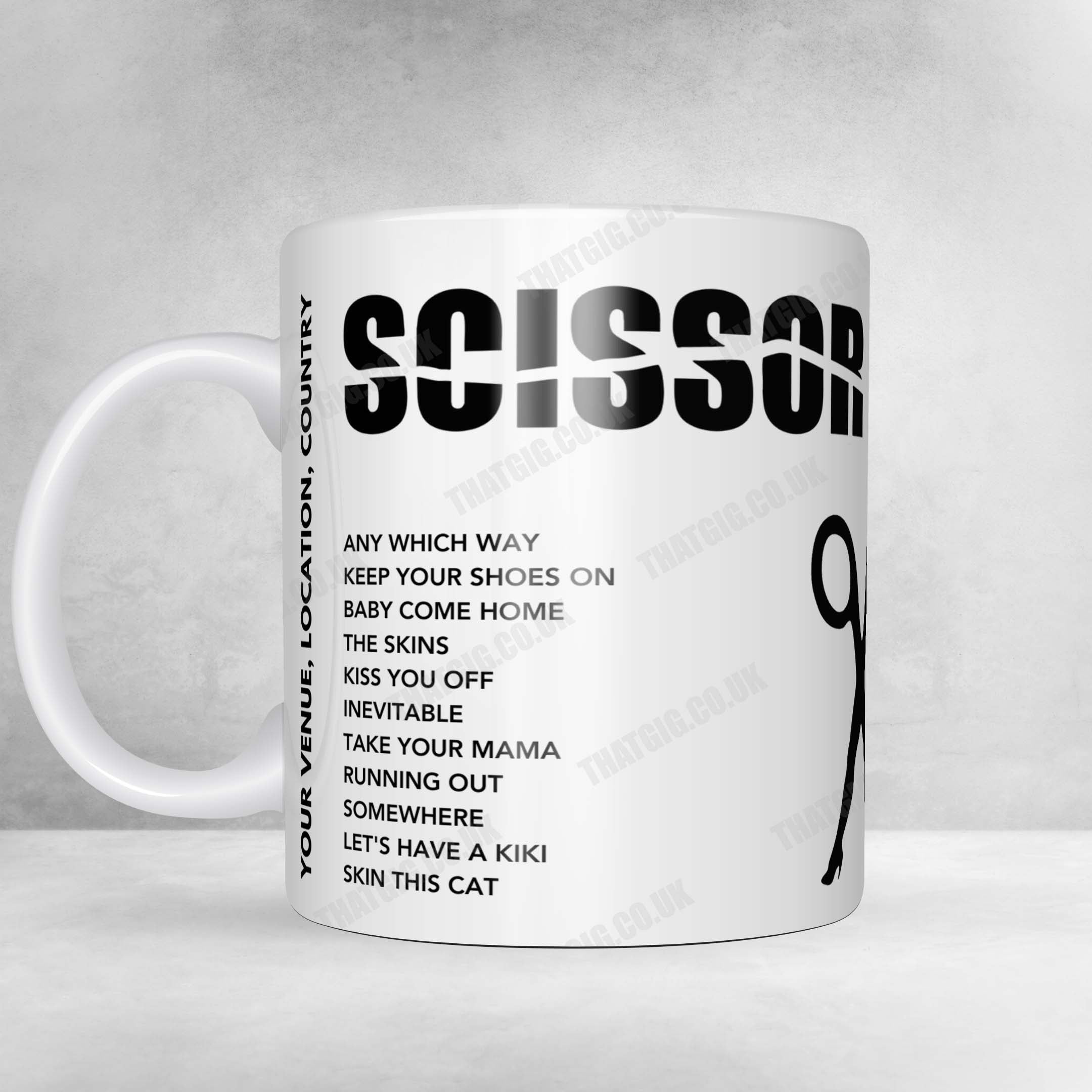 Scissor Sisters Setlist Mug - The OVO Hydro, Glasgow - May 17th, 2025