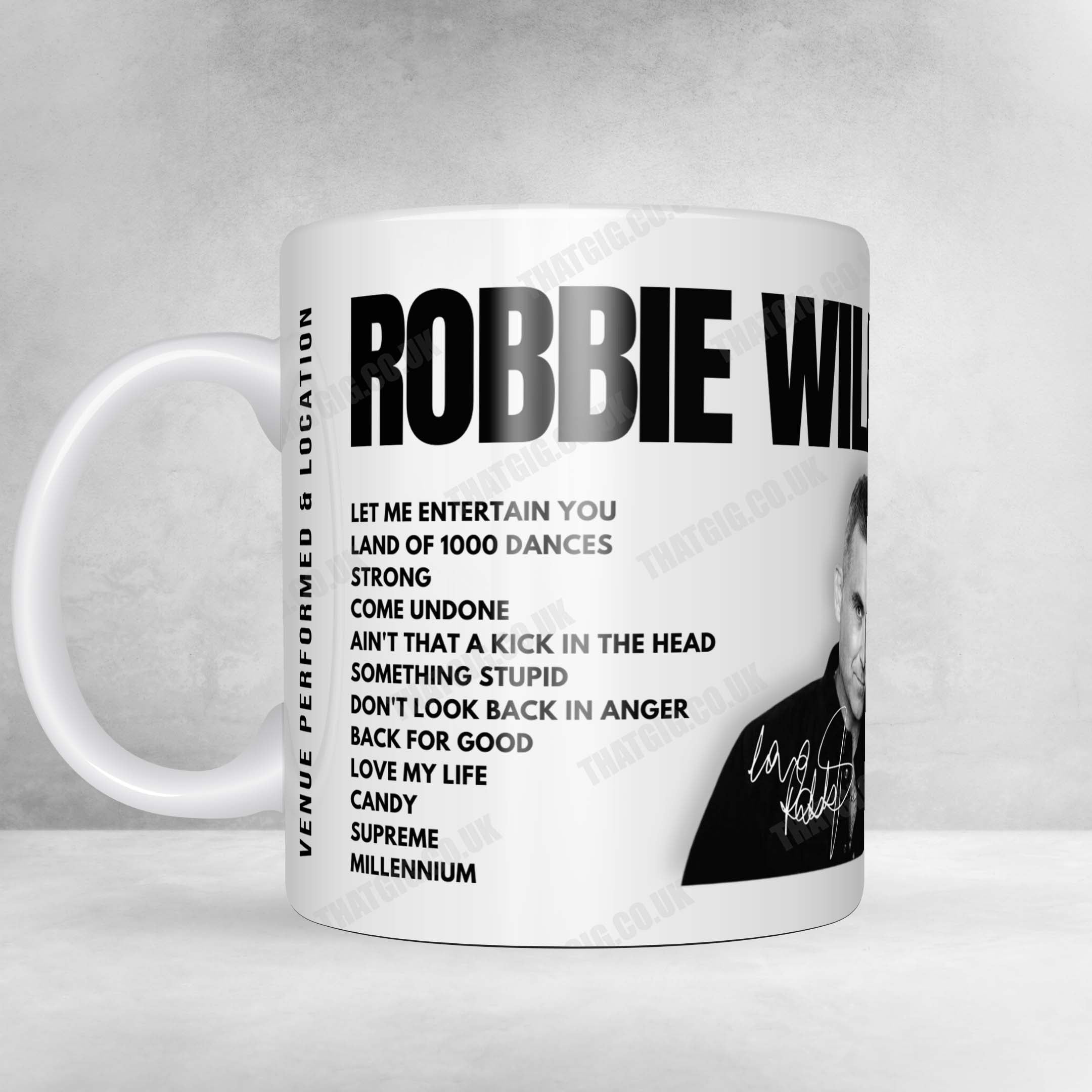 Robbie Williams Setlist Mug - Olympiastadion, Helsinki - September 20th, 2025
