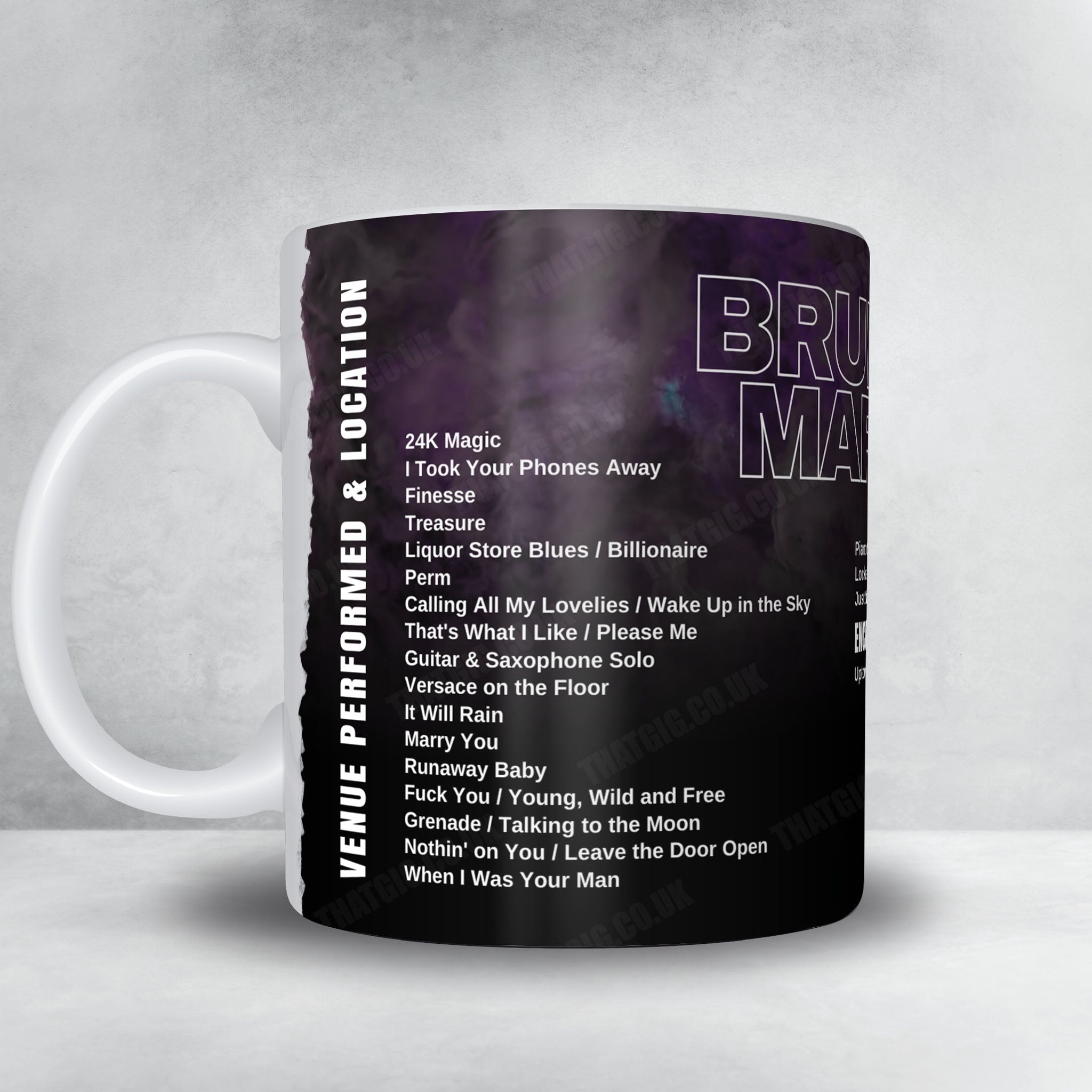 Bruno Mars Setlist Mug - MorumBIS, São Paulo - October 13th, 2024