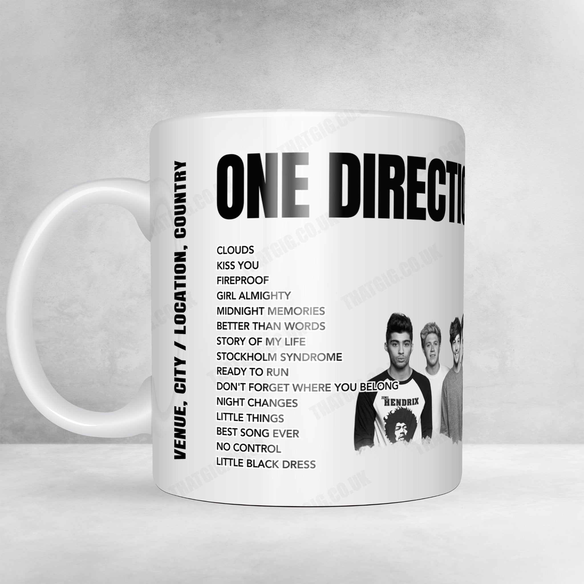 One Direction Setlist Mug - The SSE Hydro, Glasgow, Scotland - October 7th, 2015