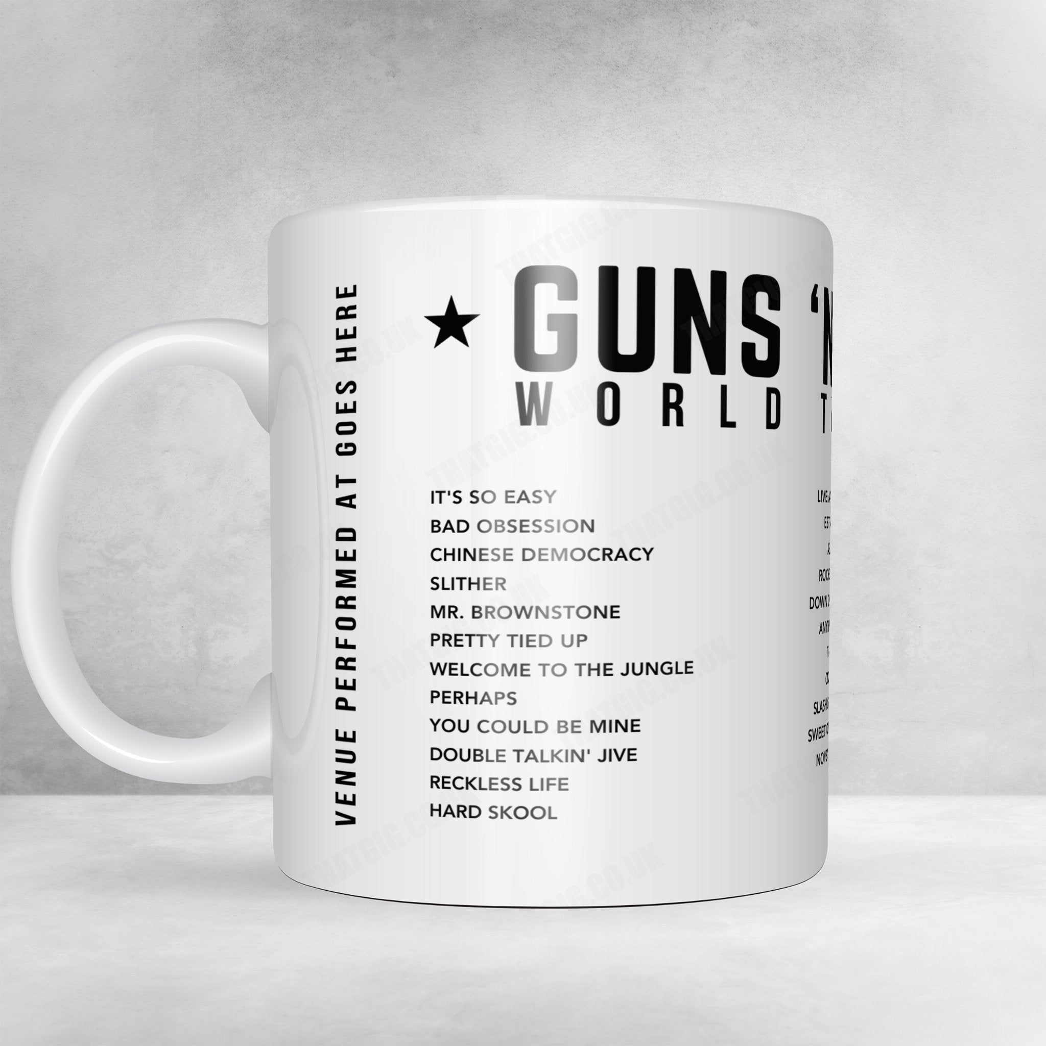 Guns N’ Roses Setlist Poster - Talking Stick Resort Amphitheatre, Phoenix - October 11th, 2023